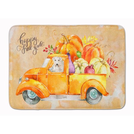 Carolines Treasures Fall Harvest Wheaten Terrier Machine Washable Memory Foam Mat CK2640RUG